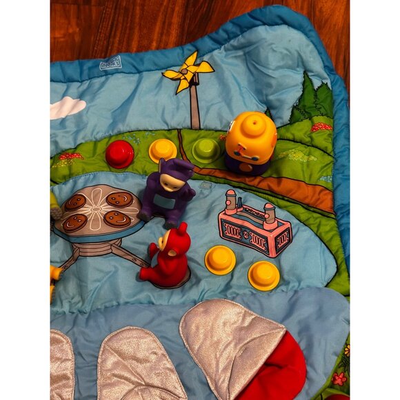 Teletubbies Vtg Mega Bloks INDOOR Play Mat and blocks 24” RARE 1999 Noo-no READ - Picture 3 of 16